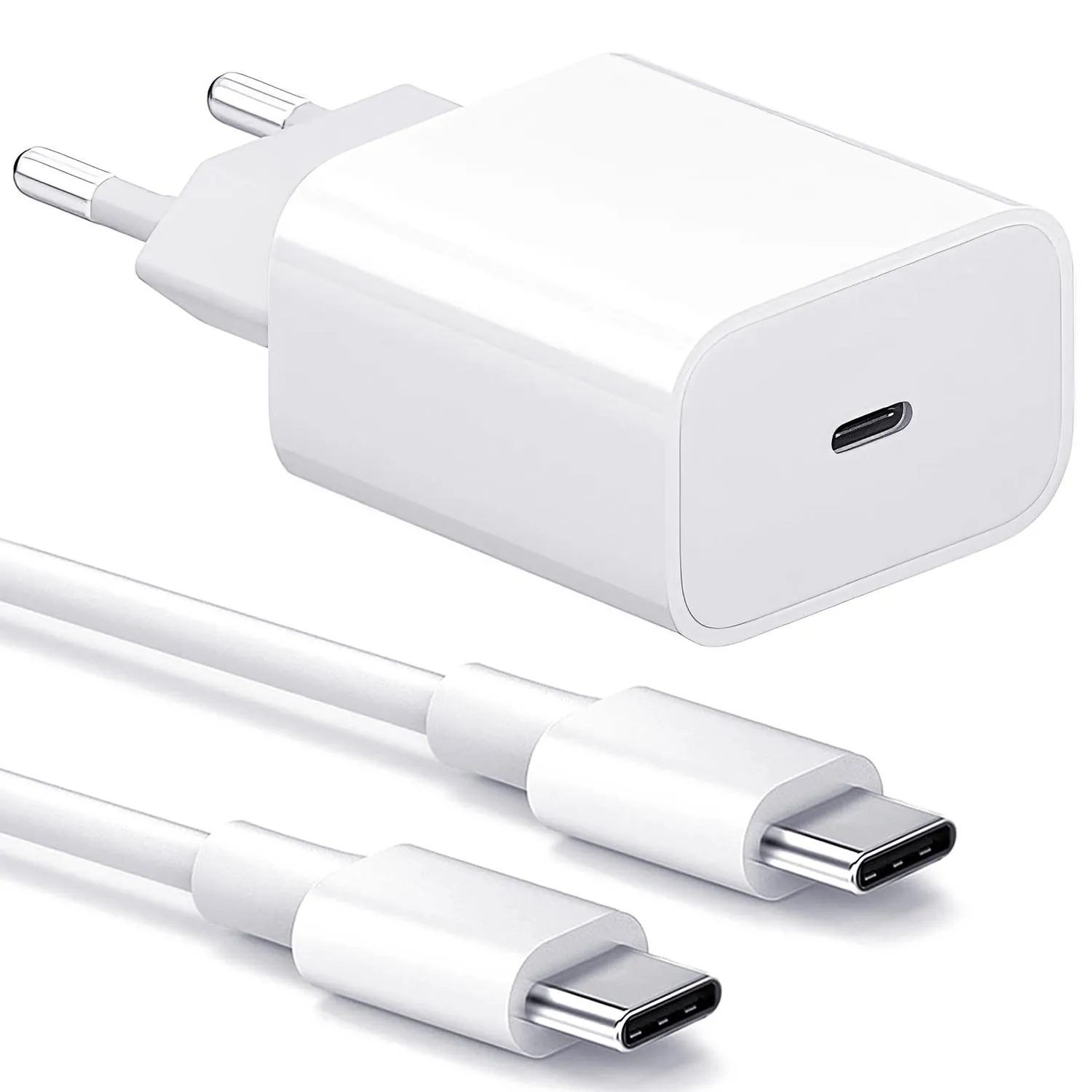 Lader for Samsung - Hurtiglader 25W USB-C - Adapter+Kabel 2m - 1-Pack Samsung 25W