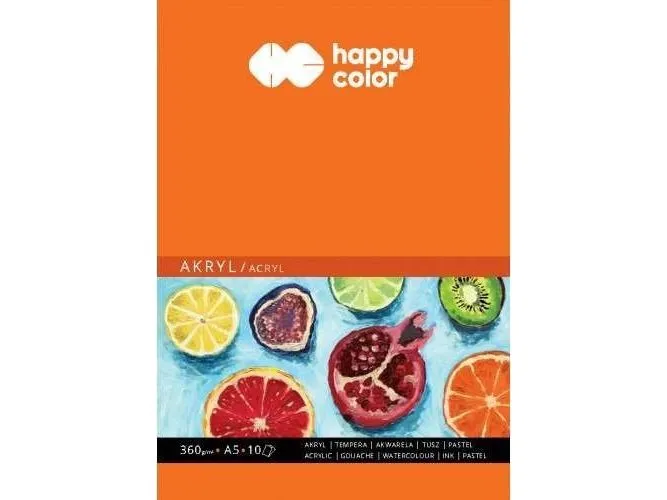 Happy Color Maleblokk A5 10k hvit