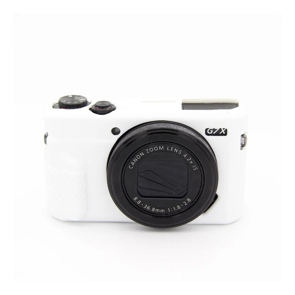 Canon PowerShot G7X MarkII Beskyttelsesdeksel laget av silikon - Hvit