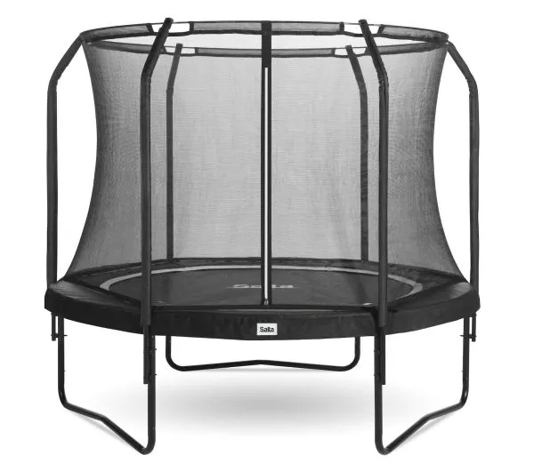 Salta Premium Black Edition, Trampoline over bakken, Rund, 100 kg, 5 år, Safety net, Sort