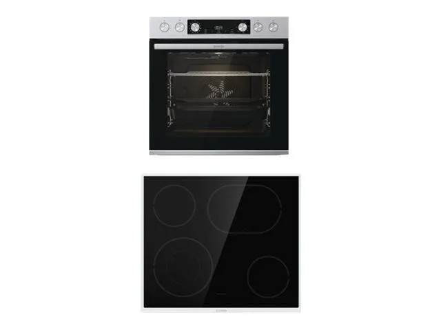 Gorenje EASY SET 2 - BCS6737E06X+ECD634X - oven med komfyrtopp - med dampfunksjon - innebygd - med selvrens