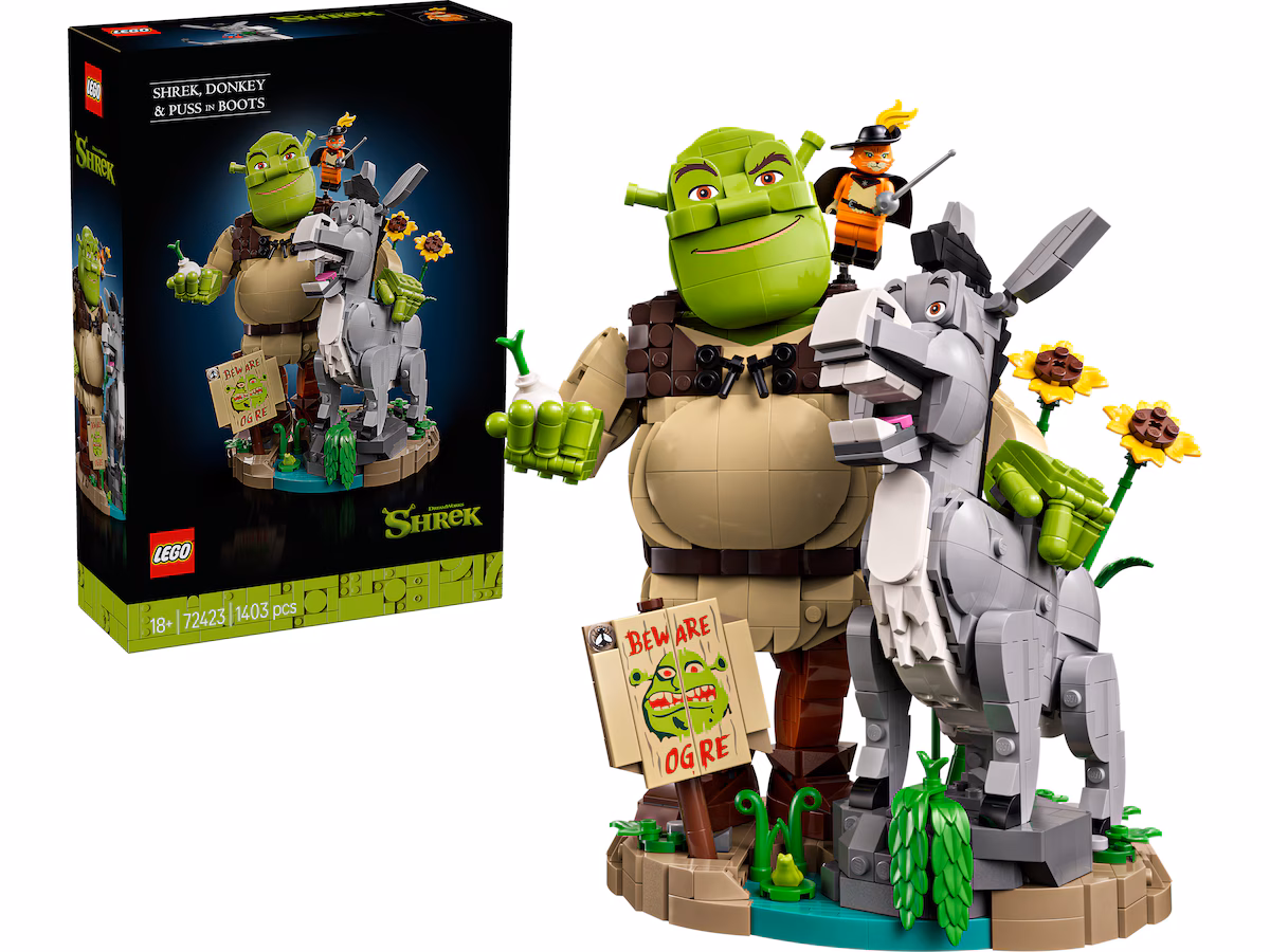 LEGO Shrek 72423 Shrek, Esel og Pus med Støvler