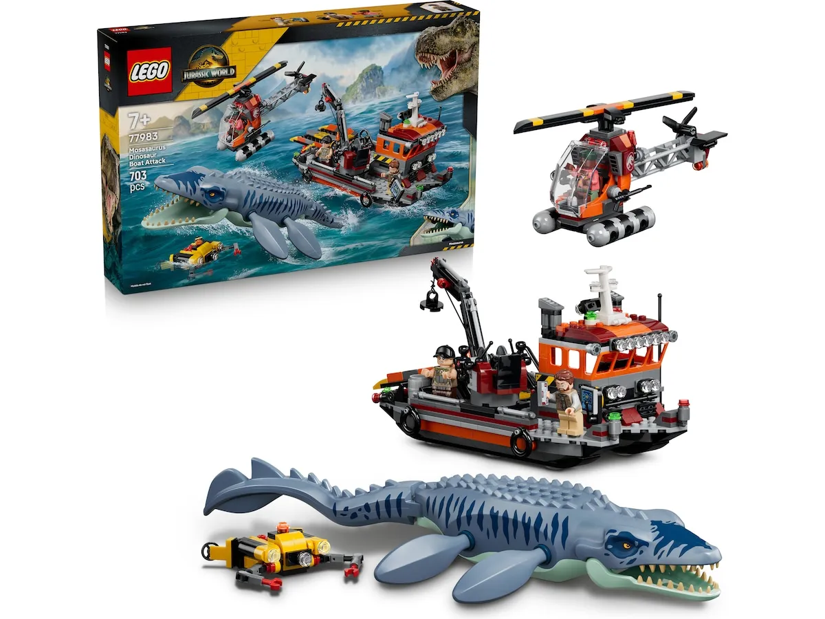 LEGO Jurassic World 77983 Mosasaurus-båtangrep