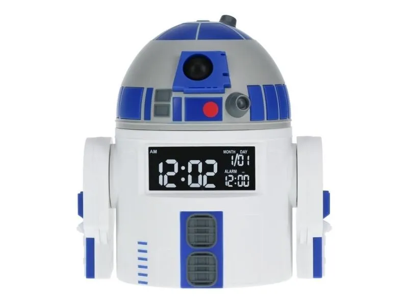 Paladone R2D2, Digital vekkerklokke, Star Wars, R2-D2, Cylinder, Blå, Hvit, 24 timers