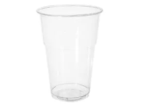 Plastglas 40 cl Bioware H133 mm Ø95 mm Bionedbrydelig PLA Klar,50 stk/pk