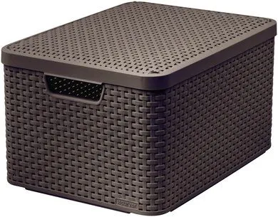 Curver Style L, Lager kurv, Brun, Rattan (vifte), Monokromatisk, Baderom, Soverom, Stue, 445 mm