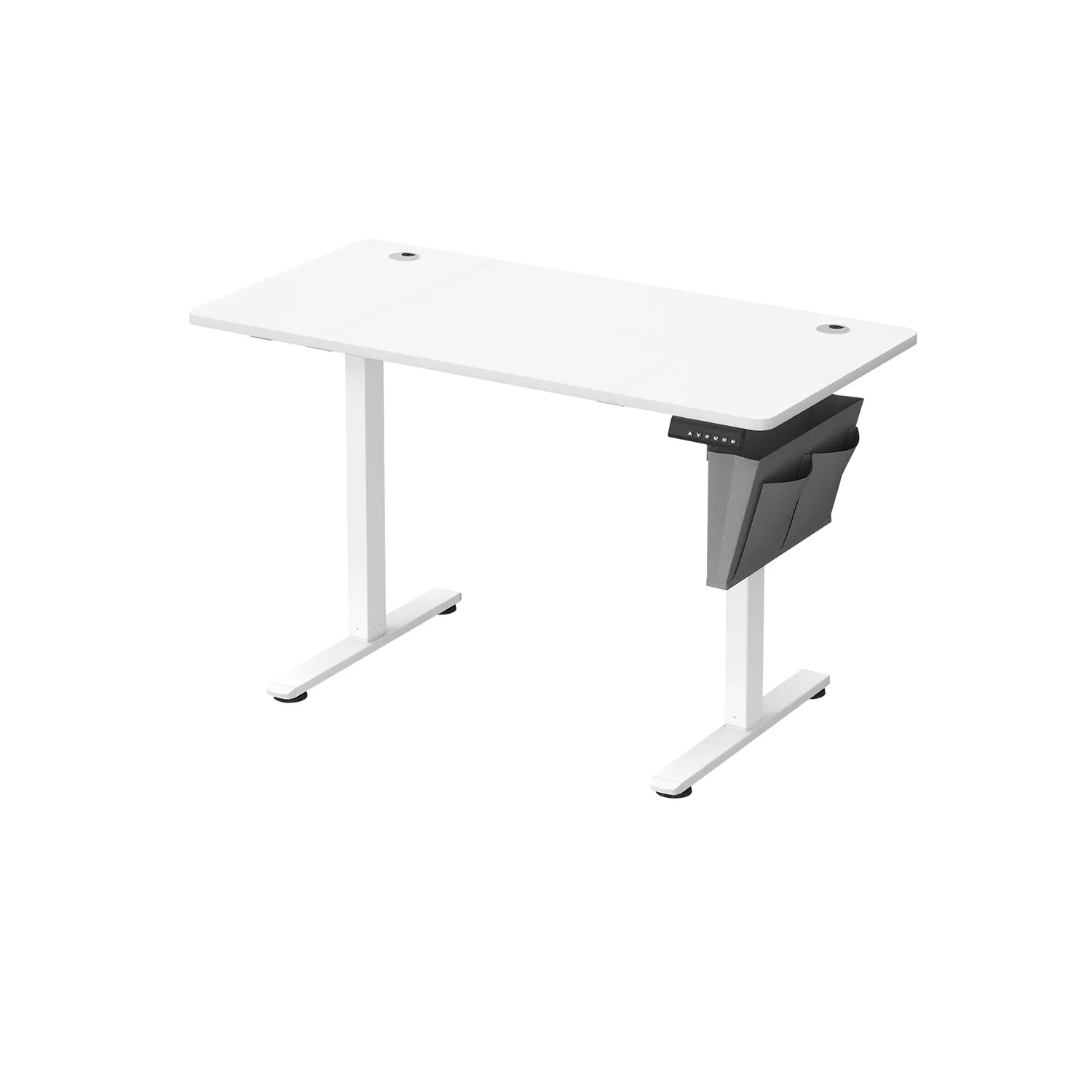 Elektrisk høydejusterbart skrivebord, 60x120x72-120 cm, Hvit