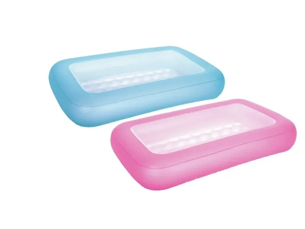 Bestway 51115, Oppblåsbart basseng, 102 l, Rektangulær, 2 år, Vinyl, Blå, Rosa