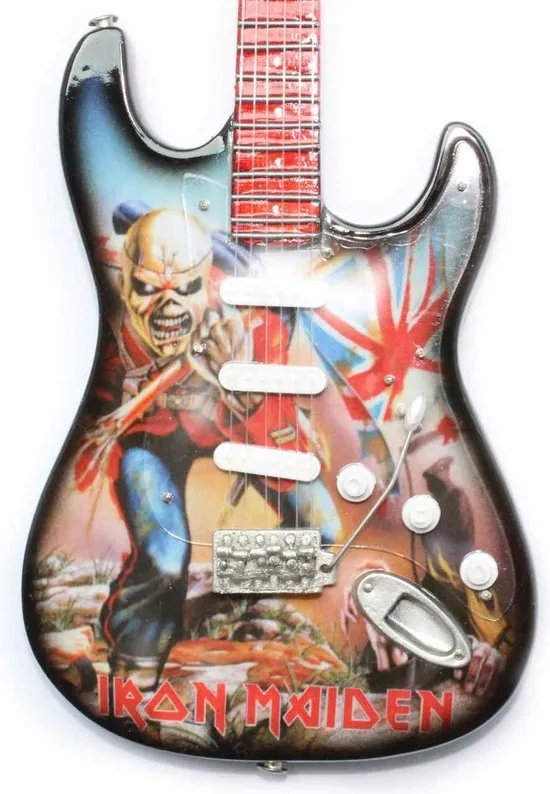 Mini guitar: Iron Maiden - Tribute Fender Stratocaster