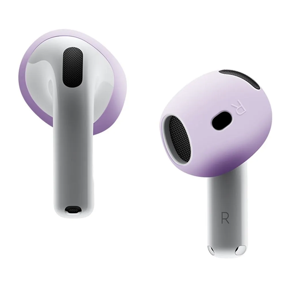 AirPods 4 Earbuds Anti-Slip Silicone Cover Bluetooth Earphones Earmuffs Ear Tips - Lavender Purple