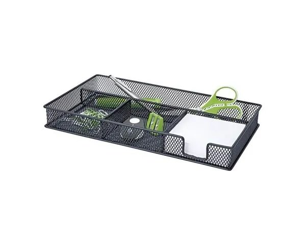 WEDO kontor pennebrett, laget av trådmetall, svart trådmetall pulverlakkert, med 4 forskjellige - 1 stk (65 1601)