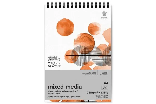 Mixed media-blokk 250 g A4, 30 sider
