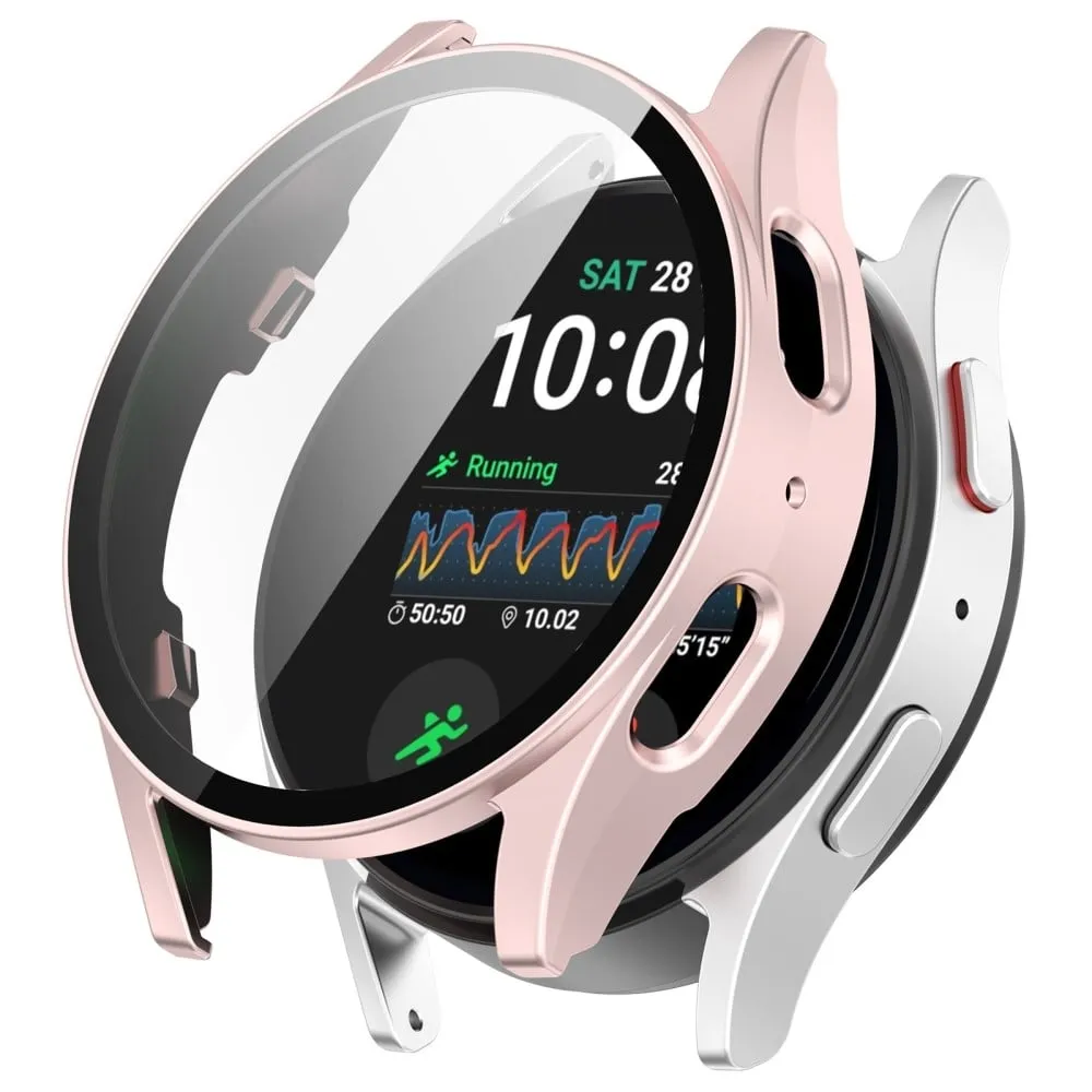 Samsung Galaxy Watch7 40 mm støtsikkert dekseletui med skjermbeskytter i herdet glass - Matt Rosa