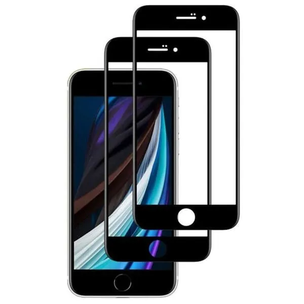 2-pack iPhone 6/7/8/Se HD Screen Protector Cured Glass Black