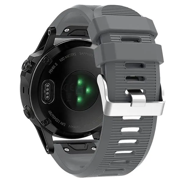 KALEBO LKLB-HWGJ-001 Garmin Fenix 6X / Fenix 7X / Instinct 2X Smart Watch Band QuickFit 26 mm silikonrem - Grå