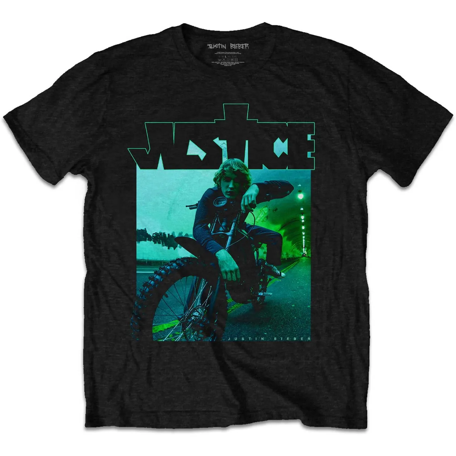 Justin Bieber Unisex T-skjorte: Dirt Bike (XX-Large)
