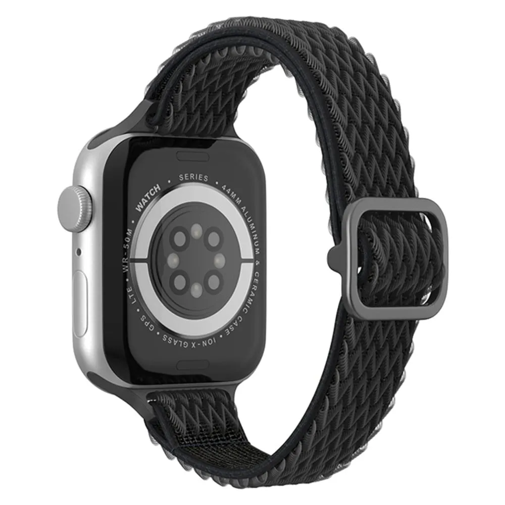 Apple Watch (41 mm) klokkerem i nylon i bølgestil - Svart