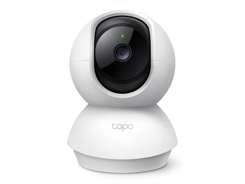 TP-Link Tapo C200C, IP-sikkerhetskamera, Innendørs, Trådløs, Tak/bord, Sort, Hvit, Sfærisk