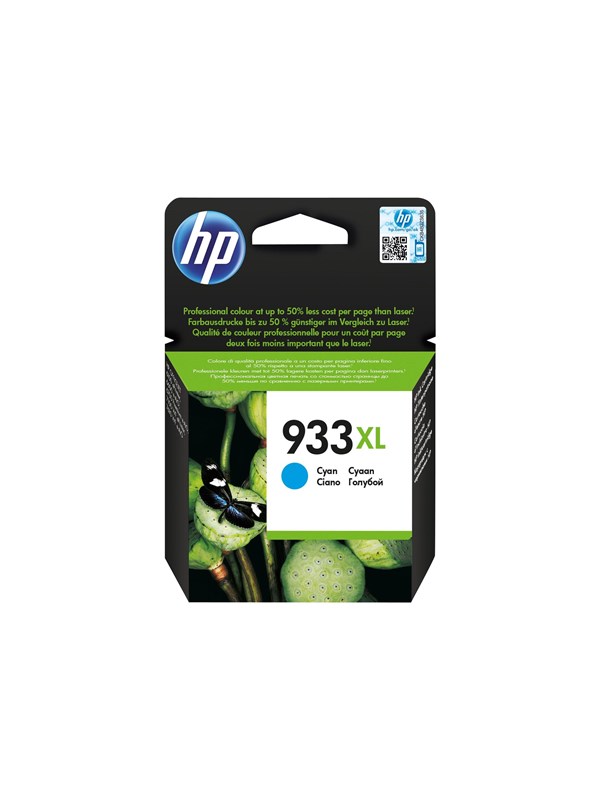 HP 933XL / CN054AE - High Yield - Cyan Ink - Blekkpatron Cyan