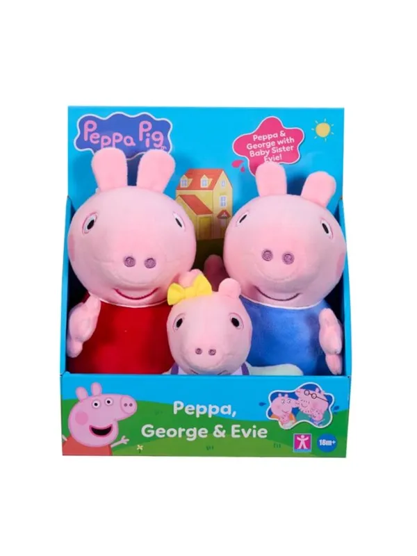 Peppa Pig 3pk plush