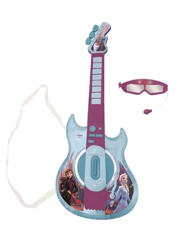 Frozen Electronic Lighting Guitar with Mic in glas