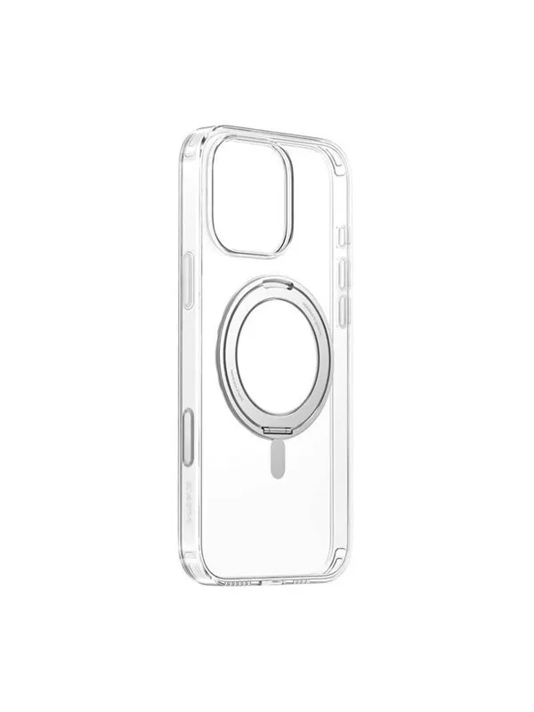 Baseus Magnetic Case with Stand SkyRing 360° for iPhone 16 Pro - Transparent