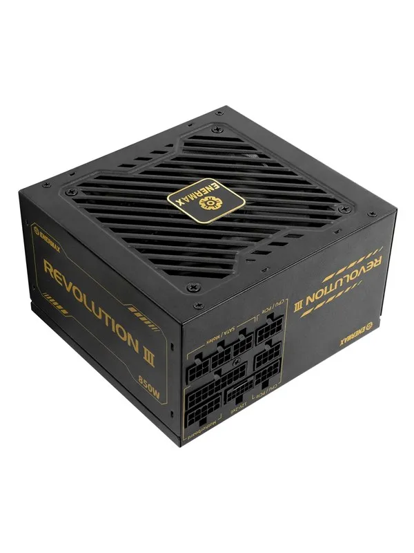 Enermax REVOLUTION III Strømforsyning (PSU) - 850 Watt - 120 mm - ATX 3.1 - 80 Plus Gold sertifisert