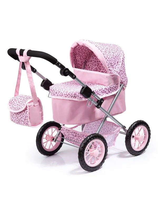 Bayer Design Trendy Doll's Pram - Leopard Pink