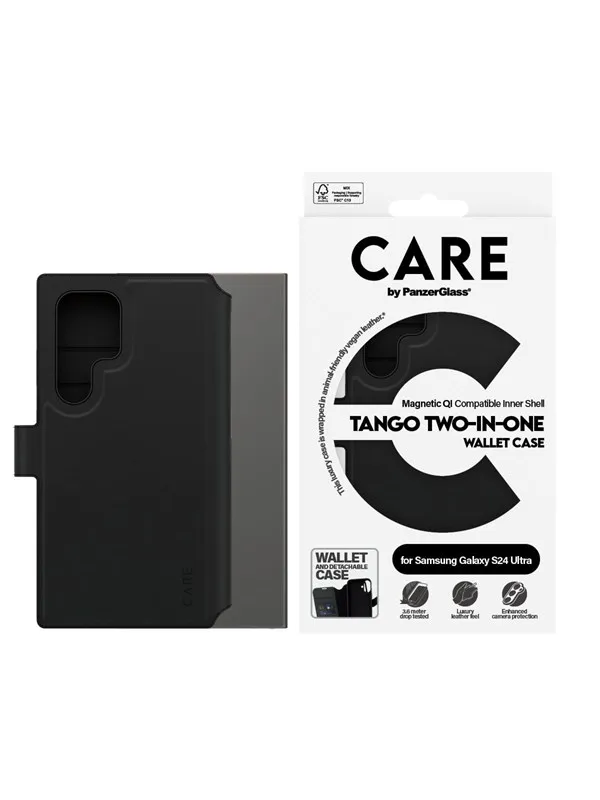 CARE by PanzerGlass Feature Case Tango Two-in-One Wallet w. QI Compatible Samsung Galaxy S24 Ultra