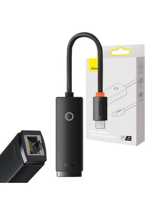 Baseus Network adapter  Lite Series USB-C to RJ45 (black)
