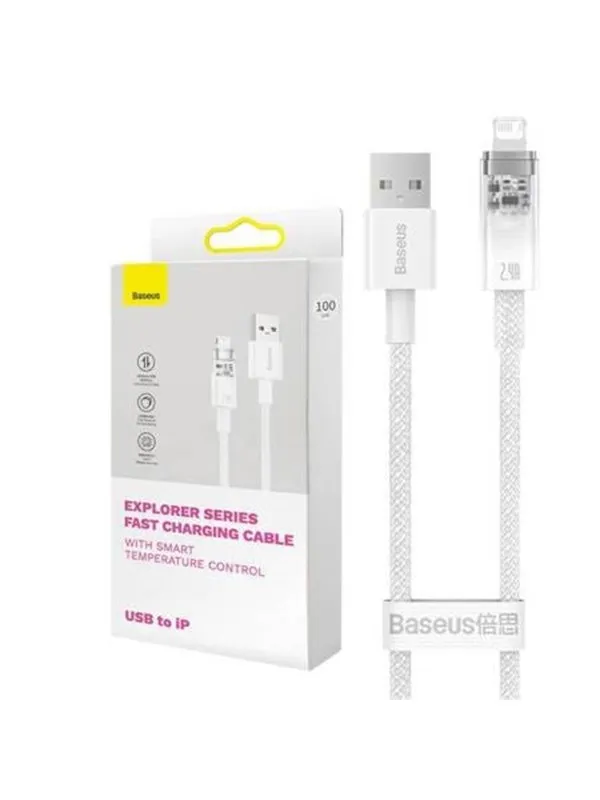 Baseus Fast Charging cable  USB-A to Lightning Explorer Series 2m 2.4A (white)