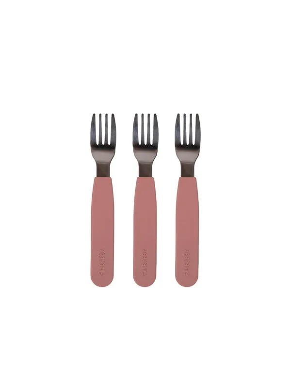 Filibabba Silikone gafler 3-pak - Rose