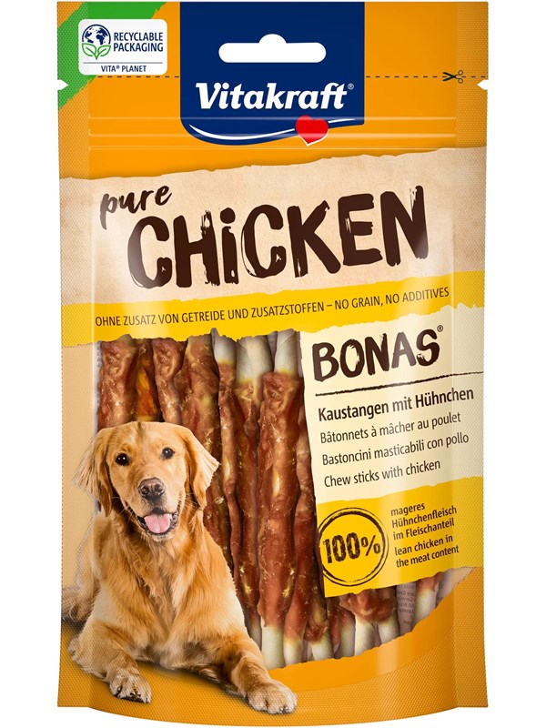 Vitakraft Pure Chicken Bonas Tyggestenger med Kylling 80g