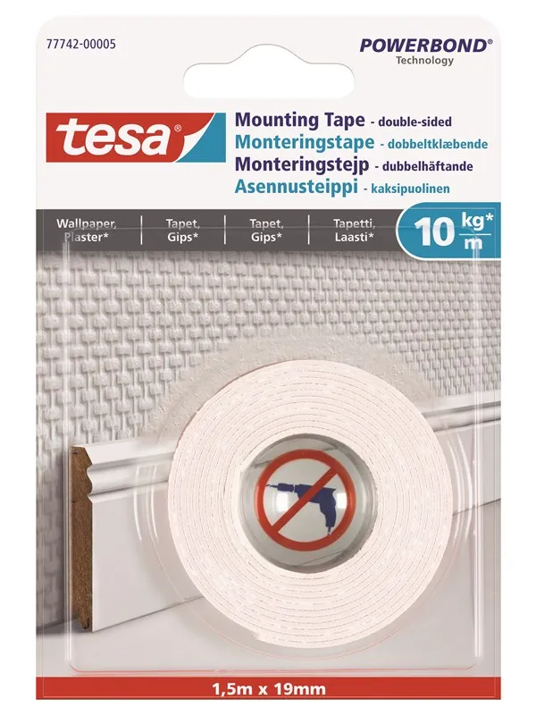 tesa Powerbond Mounting Tape Wallpaper 1.5m x 19mm
