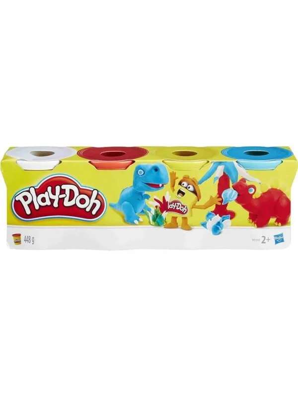 Hasbro Play-Doh 4-pakning, Wild giftfrie farger, 113-grams bokser