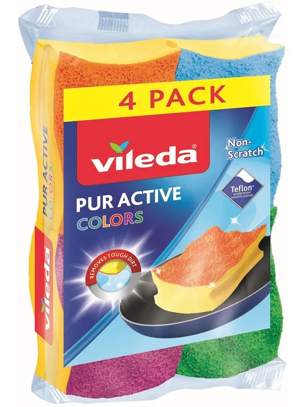 Vileda Pur Active Colour - 4 pcs
