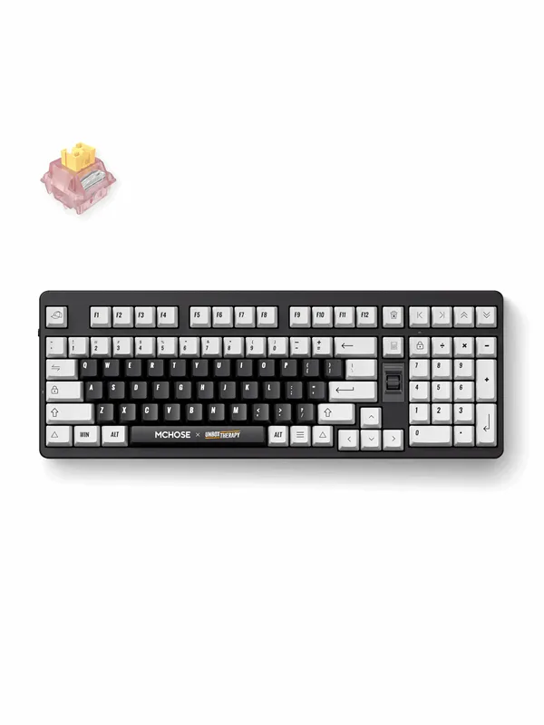 MCHOSE x Unbox Therapy - UT98 (Classic Therapy) - Gamingtastatur - Engelsk (USA) - Svart