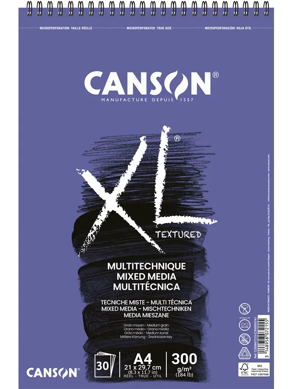 Canson XL Mix-Media MG A4 300G Spiral 30 SH