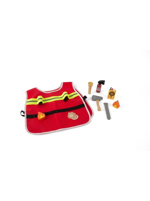 Dantoy Firefighter play set wood in giftbox 10 pcs