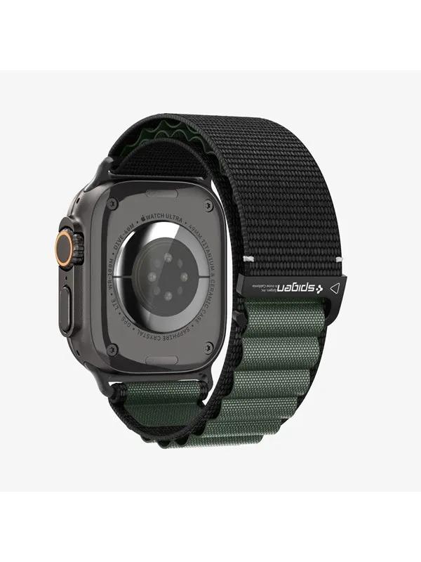 Spigen Fabric Band (hook) - black green - Apple Watch 49mm/46mm/45mm/44mm