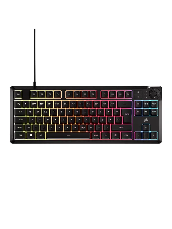 Corsair K55 Core TKL - Gamingtastatur - Uten numpad - Nordisk - Svart
