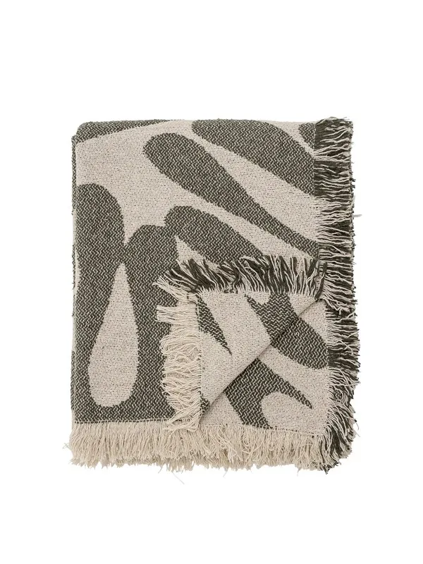 Bloomingville - Alk Throw - Green - Cotton