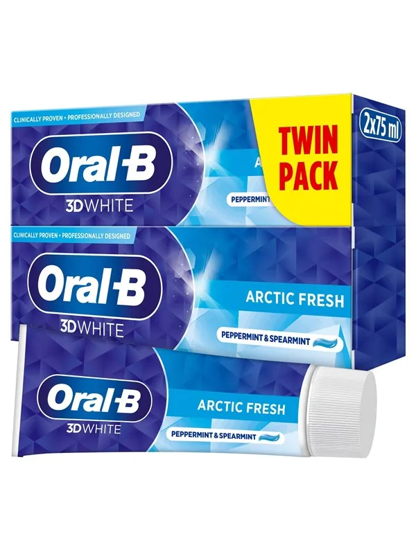 Oral-B Tannkrem 3DW Arctic Fresh - 2x75ml