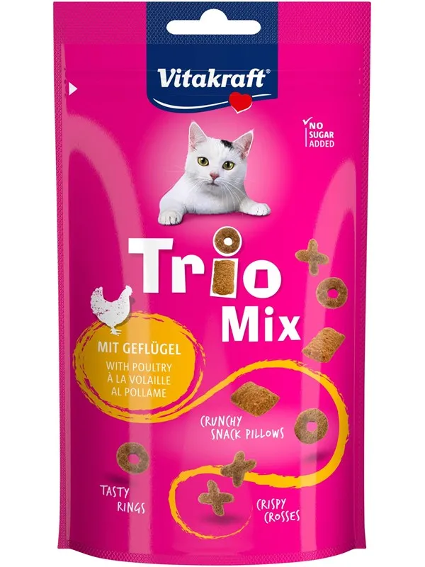 Vitakraft Trio Mix med Fjærkre 60g
