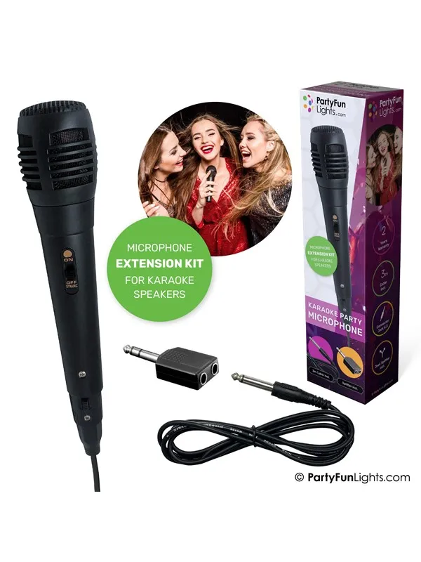 Party Funlight Wired Microphone incl. Adaptor