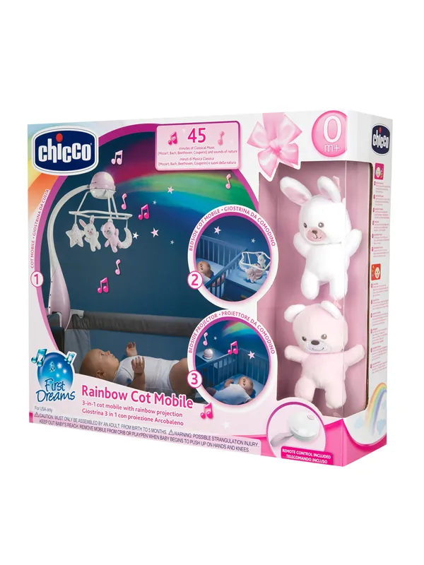 Chicco Rainbow cot mobile pink