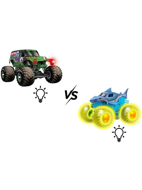 Monster Jam 1:43 Glowing Light 2 Pack