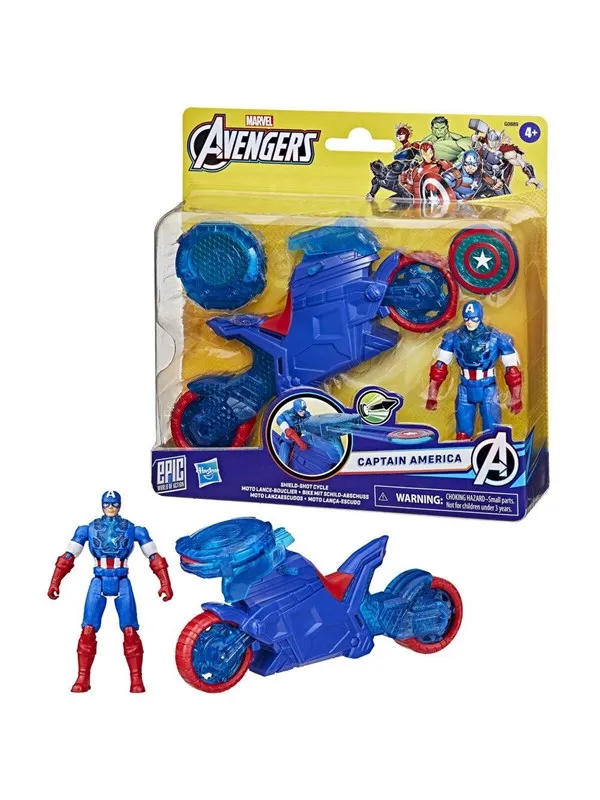 Marvel Avengers Epic World of Action Captain America Shield-Shot Cycle 10 cm