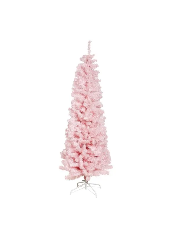 NORDIC WINTER Christmas tree artificial PVC - 180 x 68 cm - "BLING" Class C - pink