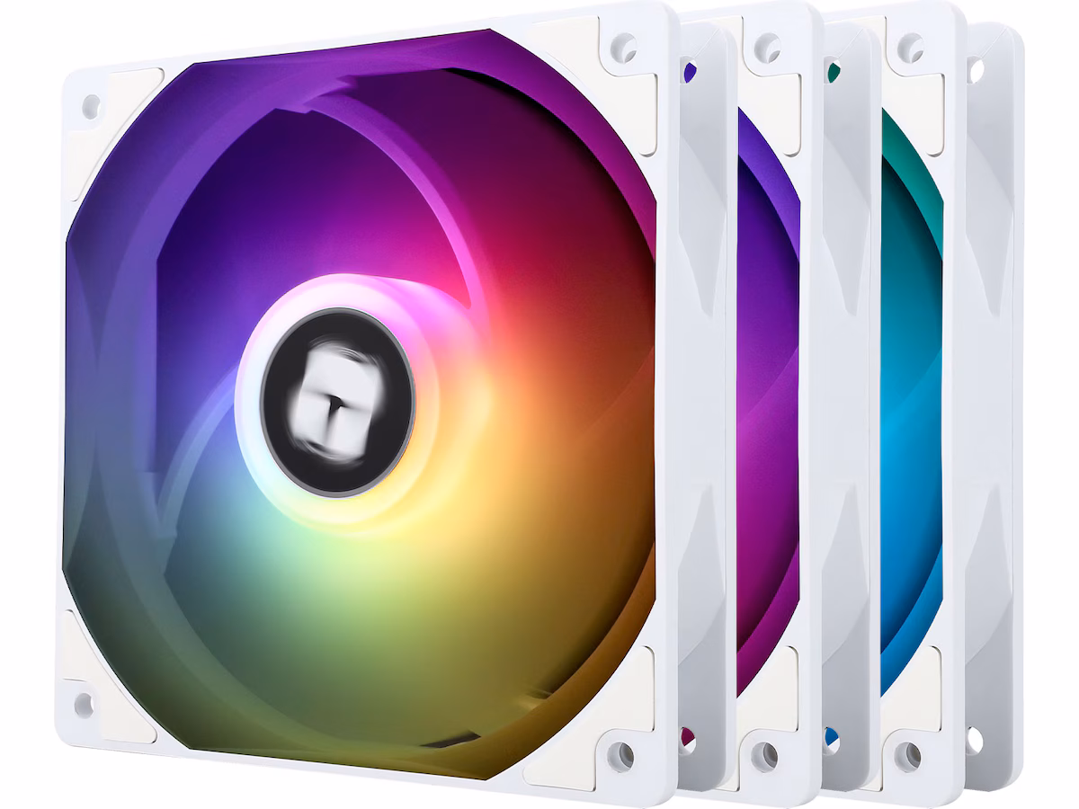 Thermalright TL-C12CW-S ARGB - White (3-pack) - Kabinettvifte - 120mm - Hvit med RGB-lys - 26 dBA